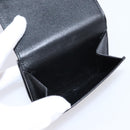 Balenciaga Trifold Wallet Leather Black Silver 594312 Auth 205243V-8