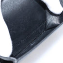 Balenciaga Trifold Wallet Leather Black Silver 594312 Auth 205243V-9