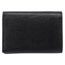 Balenciaga Trifold Wallet Leather Black Silver 594312 Auth 205243V-2