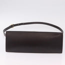 Salvatore Ferragamo Gancini Hand Bag Leather 2way Dark Brown Gold Auth 205246A-6