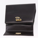Salvatore Ferragamo Gancini Hand Bag Leather 2way Dark Brown Gold Auth 205246A-24