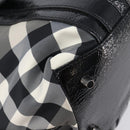 BURBERRY Nova Check Tote Bag Nylon Black Silver Auth 205247A-16