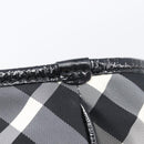 BURBERRY Nova Check Tote Bag Nylon Black Silver Auth 205247A-19