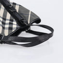 BURBERRY Nova Check Tote Bag Nylon Black Silver Auth 205247A-7