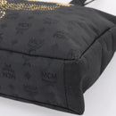 MCM Logogram Vicetos Tote Bag PVC Black Gold Auth 205249-9
