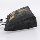 MCM Logogram Vicetos Tote Bag PVC Black Gold Auth 205249-3