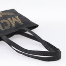 MCM Logogram Vicetos Tote Bag PVC Black Gold Auth 205249-7