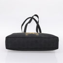 MCM Logogram Vicetos Tote Bag PVC Black Gold Auth 205249-5