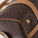 CELINE Macadam Canvas Hand Bag PVC Leather Brown Gold Auth 205250V-17