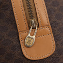 CELINE Macadam Canvas Hand Bag PVC Leather Brown Gold Auth 205250V-19
