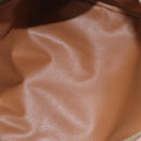 CELINE Macadam Canvas Hand Bag PVC Leather Brown Gold Auth 205250V-10
