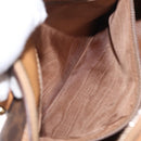 CELINE Macadam Canvas Hand Bag PVC Leather Brown Gold Auth 205250V-23