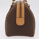 CELINE Macadam Canvas Hand Bag PVC Leather Brown Gold Auth 205250V-3