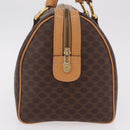 CELINE Macadam Canvas Hand Bag PVC Leather Brown Gold Auth 205250V-4