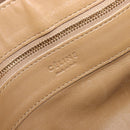 CELINE Horizontal Cabas Tote Bag Leather Beige Gold Auth 205254-16