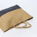 CELINE Horizontal Cabas Tote Bag Leather Beige Gold Auth 205254-6