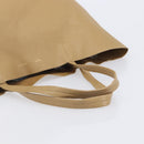 CELINE Horizontal Cabas Tote Bag Leather Beige Gold Auth 205254-7