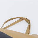 CELINE Horizontal Cabas Tote Bag Leather Beige Gold Auth 205254-8