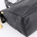 Christian Dior Hand Bag Leather Black Gold Auth 205255A-14