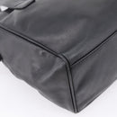 Christian Dior Hand Bag Leather Black Gold Auth 205255A-16