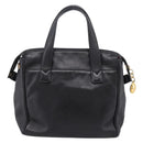 Christian Dior Hand Bag Leather Black Gold Auth 205255A-2