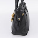 Christian Dior Hand Bag Leather Black Gold Auth 205255A-4