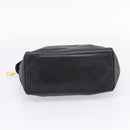 Christian Dior Hand Bag Leather Black Gold Auth 205255A-5