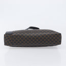 CELINE Macadam Canvas Hand Bag PVC Leather Black Gold Auth 205256V-5