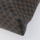 CELINE Macadam Canvas Hand Bag PVC Leather Black Gold Auth 205256V-14