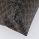 CELINE Macadam Canvas Hand Bag PVC Leather Black Gold Auth 205256V-10