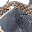 CELINE Macadam Canvas Hand Bag PVC Leather Black Gold Auth 205256V-19