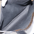 CELINE Macadam Canvas Hand Bag PVC Leather Black Gold Auth 205256V-23