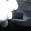 CELINE Macadam Canvas Hand Bag PVC Leather Black Gold Auth 205256V-12