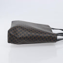 CELINE Macadam Canvas Hand Bag PVC Leather Black Gold Auth 205256V-3