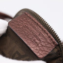 Salvatore Ferragamo Gancini Hand Bag Leather Brown Silver Auth 205257V-12