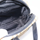 BURBERRY Nova Check Hand Bag PVC Beige Silver Auth 205260A-19