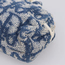 Christian Dior Trotter Canvas Hand Bag pile Blue Auth 205261-17