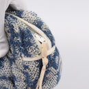 Christian Dior Trotter Canvas Hand Bag pile Blue Auth 205261-11