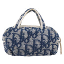 Christian Dior Trotter Canvas Hand Bag pile Blue Auth 205261-2