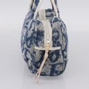 Christian Dior Trotter Canvas Hand Bag pile Blue Auth 205261-3