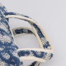 Christian Dior Trotter Canvas Hand Bag pile Blue Auth 205261-14