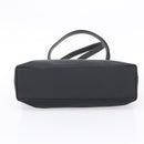 VERSACE Shoulder Bag Nylon Leather Black Gold Auth 205264-5
