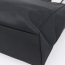 VERSACE Shoulder Bag Nylon Leather Black Gold Auth 205264-16