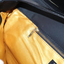 VERSACE Shoulder Bag Nylon Leather Black Gold Auth 205264-21