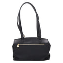 VERSACE Shoulder Bag Nylon Leather Black Gold Auth 205264-2