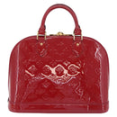 LOUIS VUITTON Monogram Vernis Alma PM Bag Rose Andian M91770 LV Auth 205266V-2