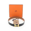 HERMES Constance H belt Belt Leather 65 Black Auth 205267M-12
