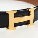 HERMES Constance H belt Belt Leather 65 Black Auth 205267M-5