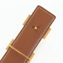 HERMES Constance H belt Belt Leather 65 Black Auth 205267M-8