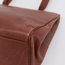 Salvatore Ferragamo Vala Tote Bag Leather Brown Gold Auth 205268-16